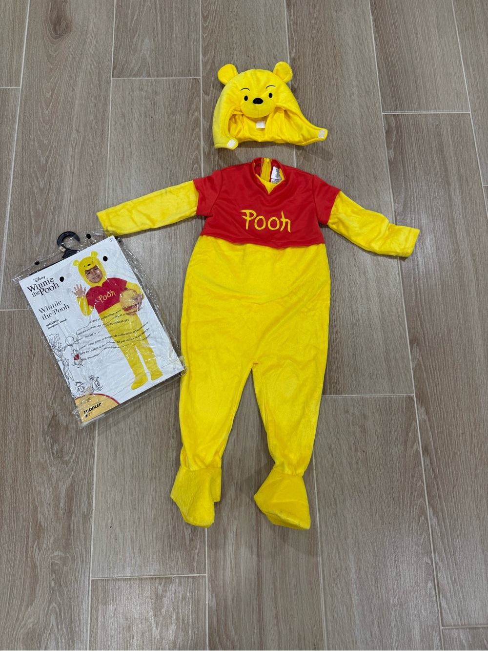 Winnie the Pooh 2T Costume - Yellow & Red Plush One-Piece